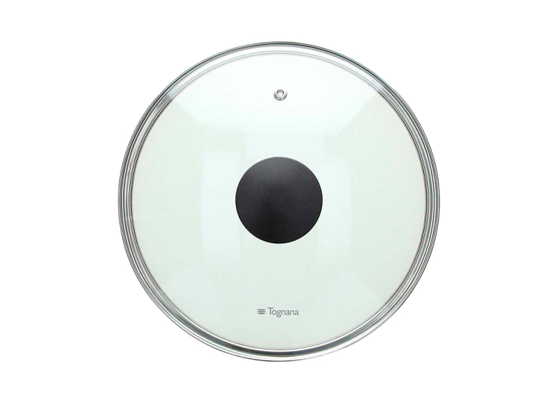 Capac din sticla 16 cm Tognana Space Saving cu degajare aburi, margine metalica