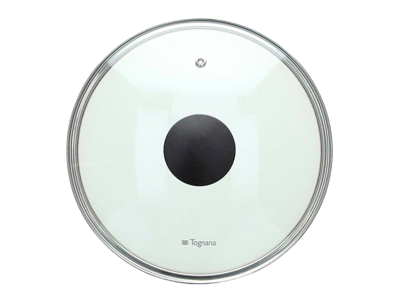 Capac din sticla 20 cm Tognana Space Saving cu degajare aburi, margine metalica