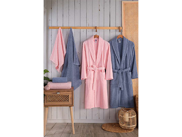 Set pentru baie NH Alfa: 2 halate, 2 prosoape 50X90+2buc 90X150 cm , 5 modele