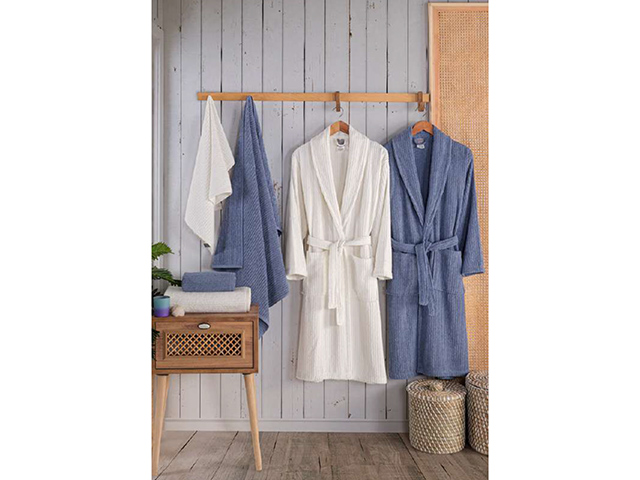 Set pentru baie NH Alfa: 2 halate, 2 prosoape 50X90+2buc 90X150 cm , 5 modele