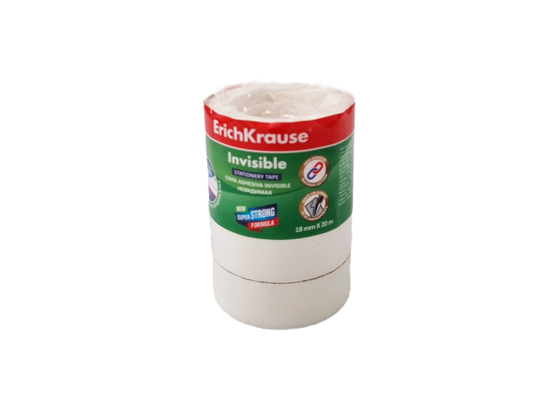 Set banda adeziva 4buc 20mX18mm ErichKrause Invisible, mat