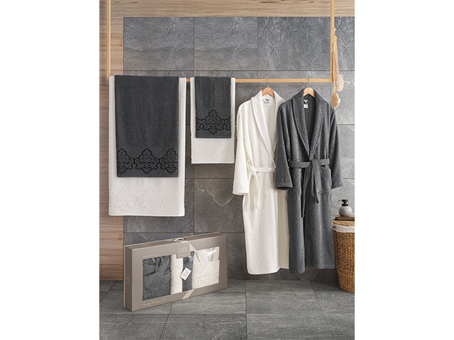 Set pentru baie NH Chupra: 2 halate, 2 prosoape 50X90+2buc 90X150cm