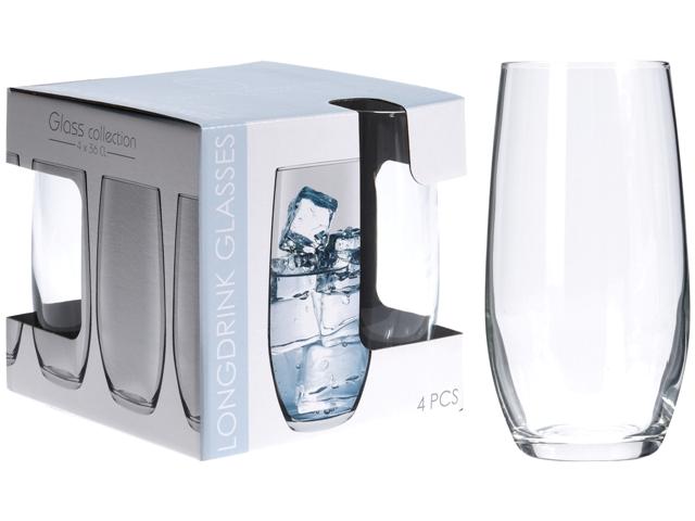 Set 4 pahare pentru apa Aura 360ml, 14cm