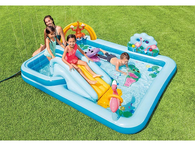 Centrul de joacă gonflabil Aventuri în jungă 244x198x71 cm, 493 L, până la 81 kg, 2+, 57161