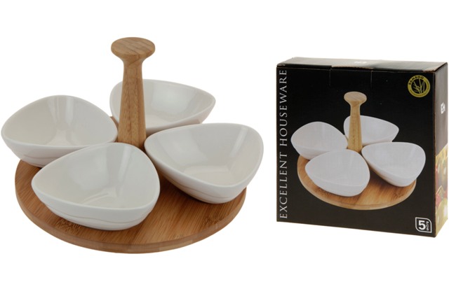 Set pentru aperitiv EH 3buc, 34.5X12.5cm, portelan