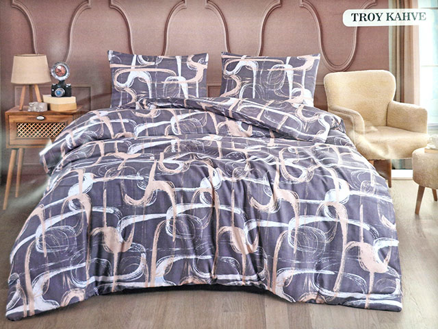 Lenjerie de pat 2pers NH Ranforce Troy new, policoton