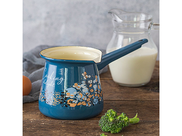 Ibric emailat Blue 0.4l, pentru 4cani