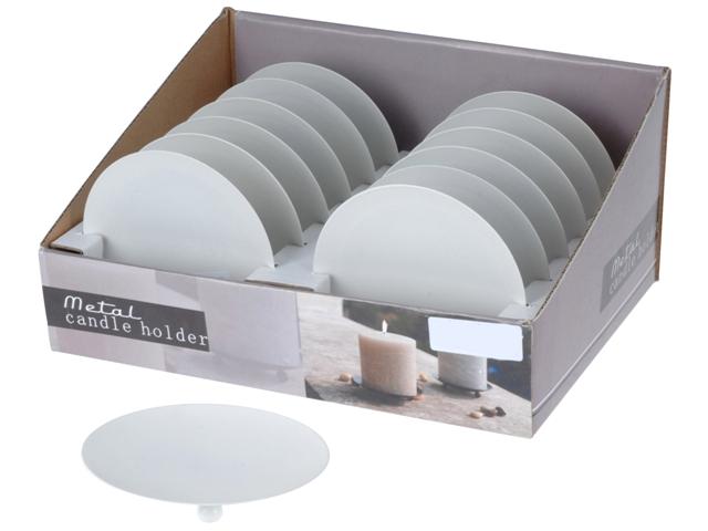 Suport-farfurie pentru luminari cu picioruse D12cm, metal