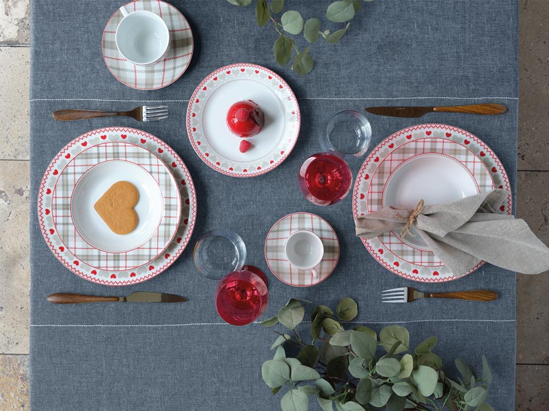 Set de 6 cești de cafea cu farfurii, Tognana Olimpia Brunico