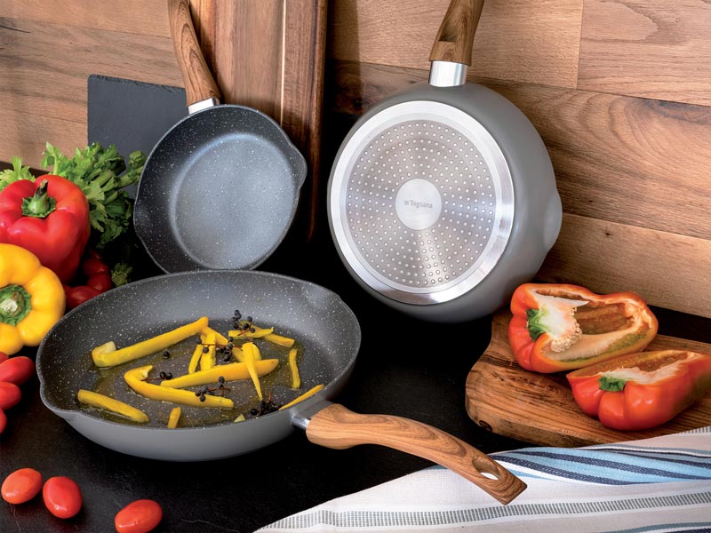 Set de vase antiaderente Tognana Natural Love, 8 buc, gri