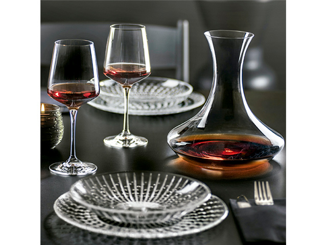 Set decanter 2l si 2 pahare 460ml pentru vin rosu Aria, cristal