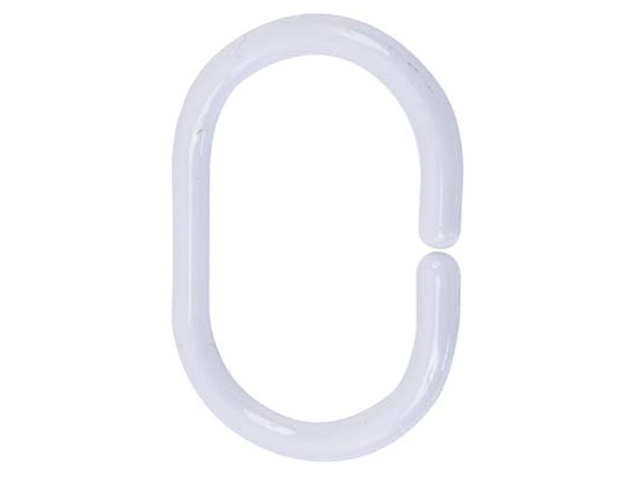 Inele pentru perdea Tendance 12 buc 6X4cm, albe, PP