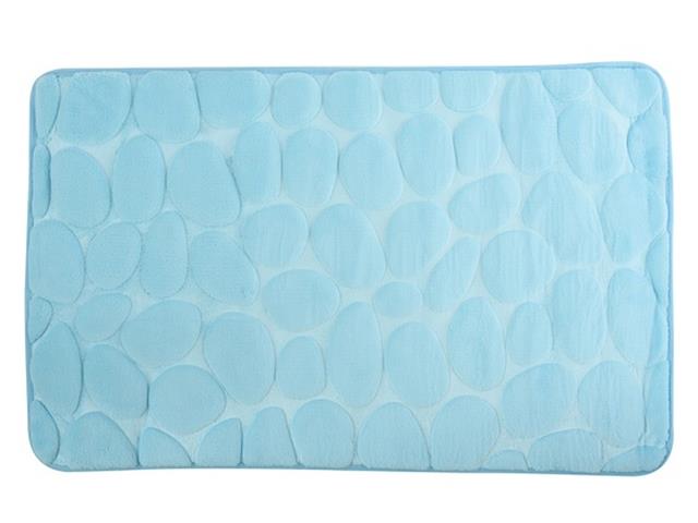 Covoras pentru baie 50X80cm MSV Pebble albastru, microfibra