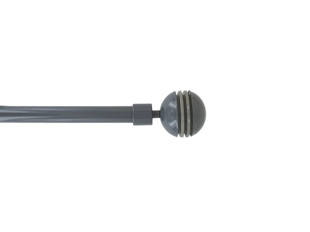 Tija glisanta pentru perdea 210-380cm D16/19mm Luance, gri inchis/zenit