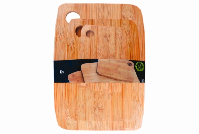 Set tocatoare din bambus EH 3buc 38X29,30X23,20X15cm H0.9cm
