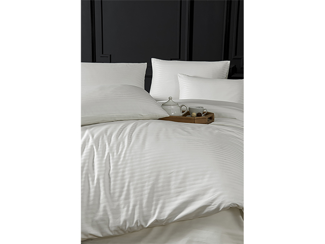 Lenjerie de pat Euro 2 NH Stripe Satin, bej