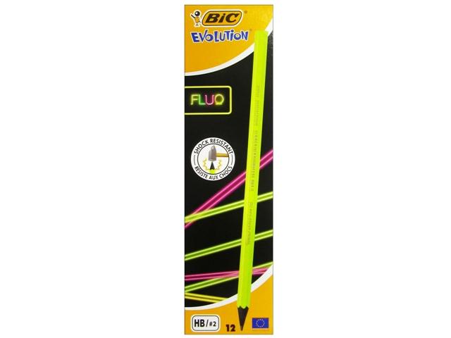 Set creioane simple 12 buc Bic Fluo Evolution