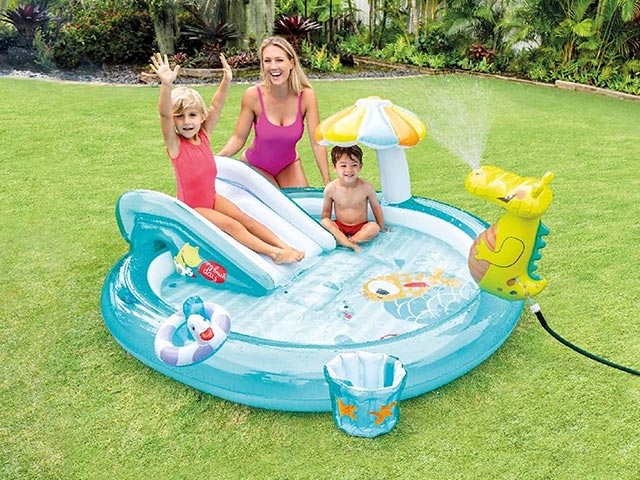 Centrul de joacă gonflabil “Crocodil ” 201x170x84 cm, 160 L, până la 54 kg, 2+