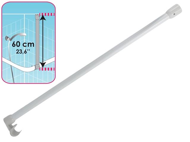 Suport pentru bară de colt MSV 60cm alb, aluminiu