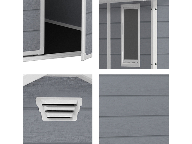Casuta de gradina Manor Pent 4X6, 183.5X111X200.5 cm, gri