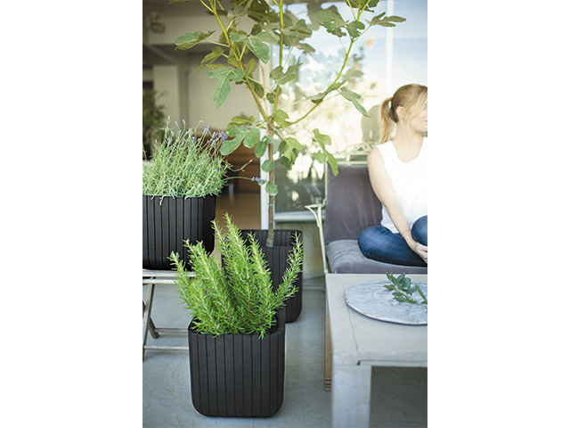 Ghiveci pentru plante Cube Planter S, 29.5X29.5X29.5 cm, antracit