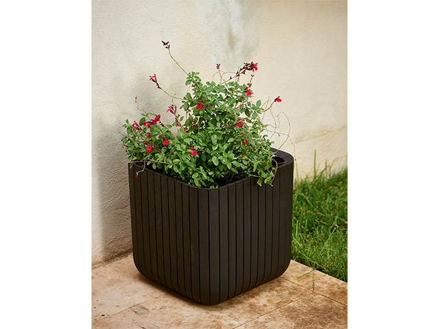 Ghiveci pentru plante Cube Planter S, 29.5X29.5X29.5 cm, brun