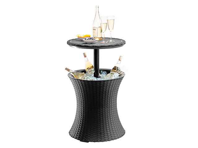 Masa-transformer Keter Cool Bar Rattan, 49.5X49.5X57- 82.5 cm, brun