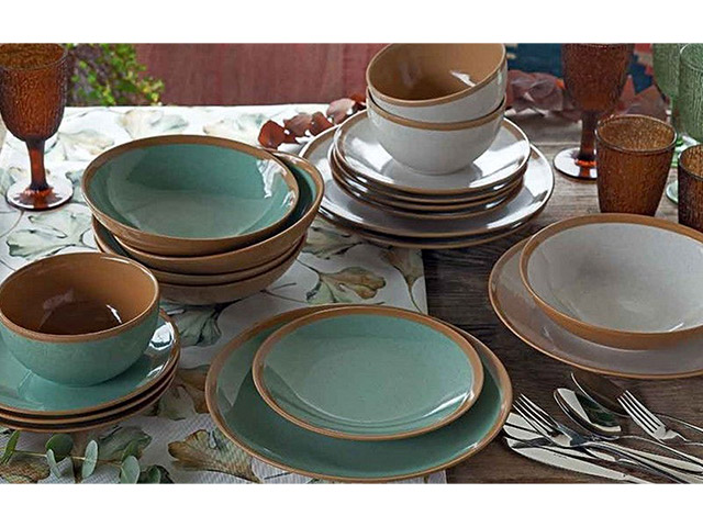 Farfurie de desert 21 cm Tognana Louise Woody Verde