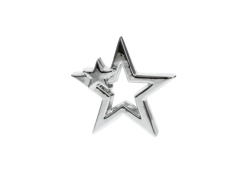 Suvenir de craciun Stea H15 cm, silver