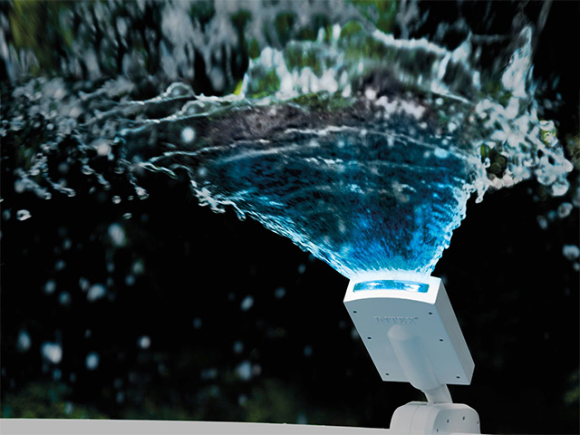 Pulverizator cu iluminare LED pentru piscină cu cadru metalic