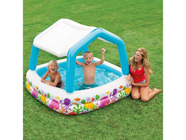 Piscină gonflabilă cu acoperiș 157x157x122 cm, 295 L, 2+