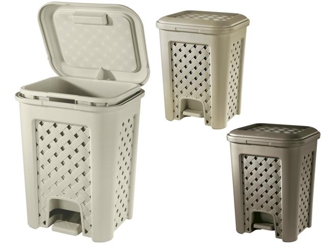 Cos pentru gunoi cu pedala Arianna 18l, 33X28.5X42cm