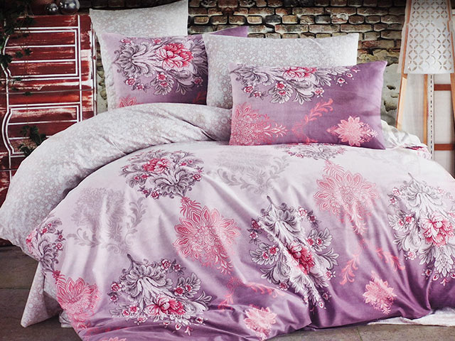 Lenjerie de pat 2 persoane NH Ranforce Alсin, policoton