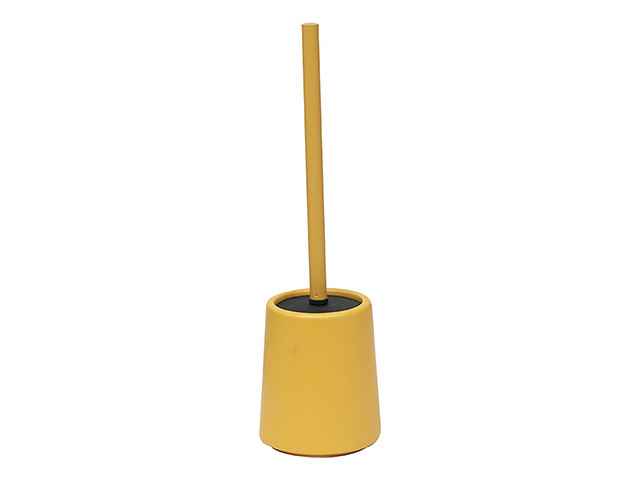 Perie WC cu suport Tendance Solid Color galben, polirasină