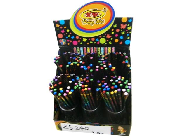 Creion simplu 1buc negru cu desen 