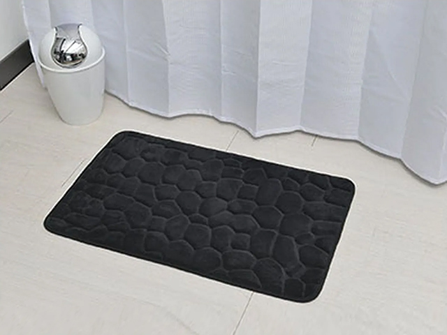 Covoras pentru baie Memory 50X80cm Tendance, poliester, negru