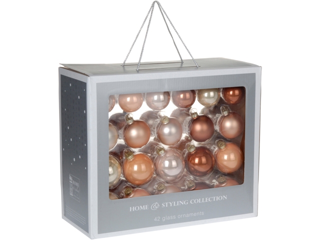 Set globuri pentru brad din sticla 