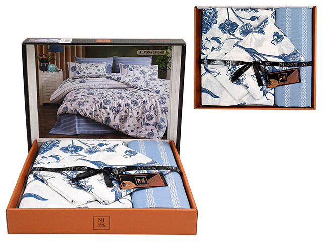 Lenjerie de pat 2 persoane NH Ranforce Alessa, policoton