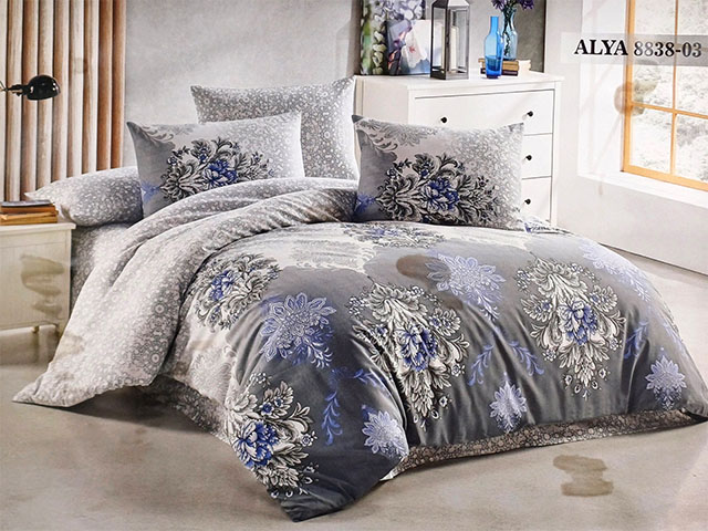 Lenjerie de pat 2pers NH Ranforce Alya 8838-03, policoton