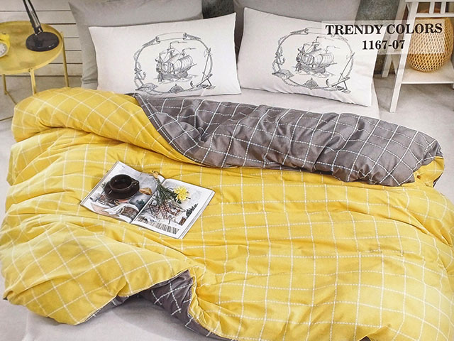 Lenjerie de pat 2pers NH Ranforce Trendy Colors 1167-07, policoton