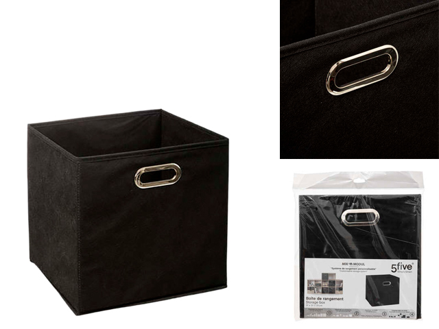 Cutie din textil Five Mix N'Modul 31X31X15cm, neagră