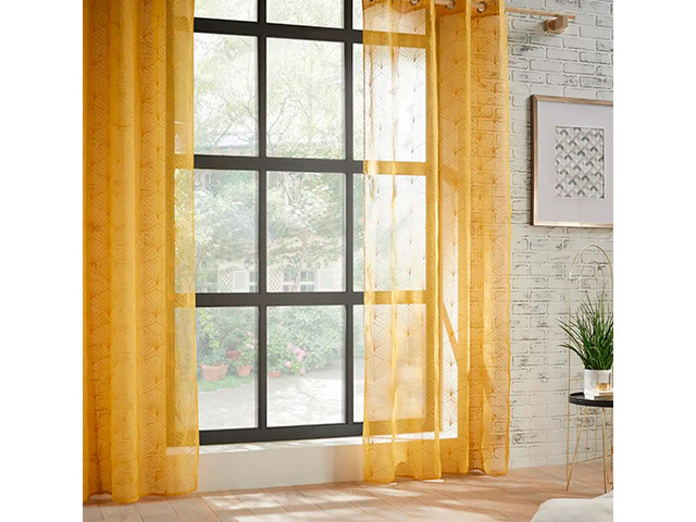 Perdea transparenta 140X240cm Atmosphera Mia, galbena, poliester