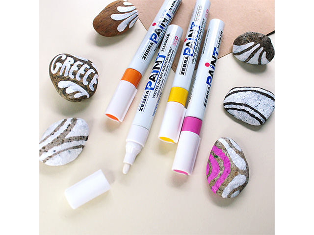 Marker permanent Zebra Paint, albastru, 3 mm