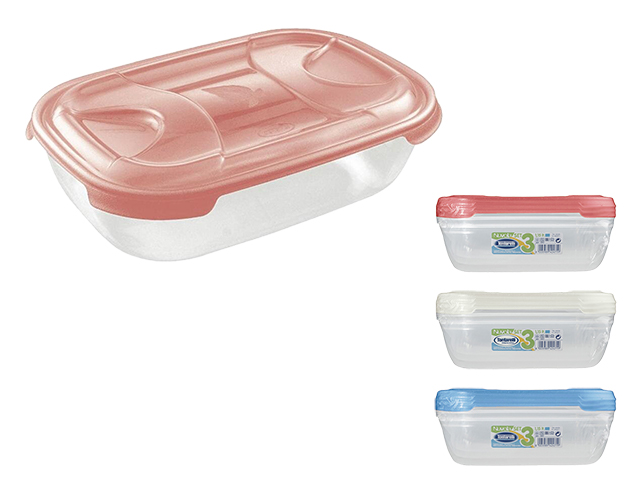 Set containere alimentare Nuvola 3buc 1.15l 22X15X6cm