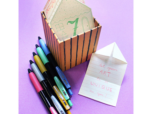 Set pix cu gel Zebra Sarasa Clip Decoshine, 0.5 mm, 5buc